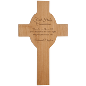 Red Alder Wall Cross with free Engraving