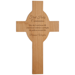 Red Alder Wall Cross with free Engraving