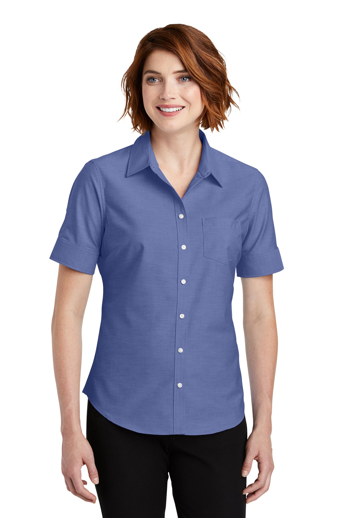 L659 Port Authority® Ladies Short Sleeve SuperPro™ Oxford Shirt