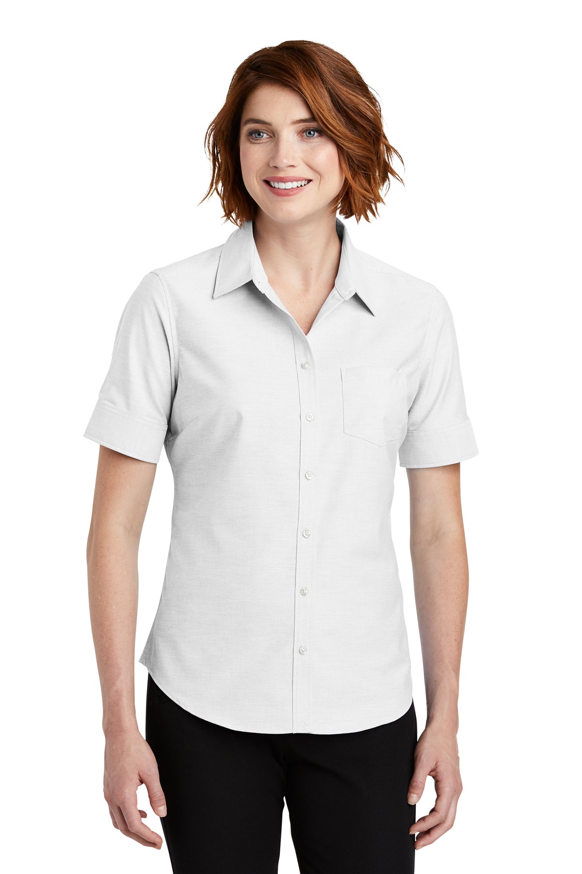 L659 Port Authority® Ladies Short Sleeve SuperPro™ Oxford Shirt