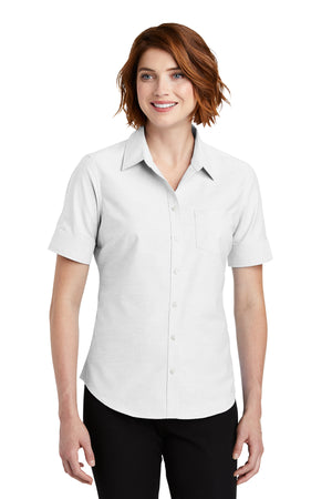 L659 Port Authority® Ladies Short Sleeve SuperPro™ Oxford Shirt