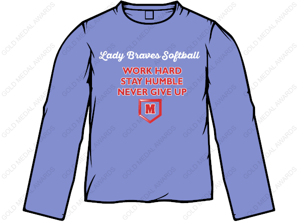 Maconaquah Lady Braves Softball Long Sleeve T-shirt