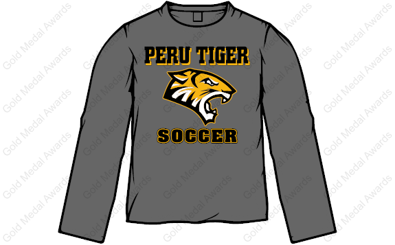 Peru Tiger Soccer Long Sleeve T-shirt