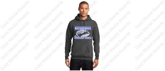 MHS Unfinished Business Football Design Jerzee Charcoal Grey Hoodie