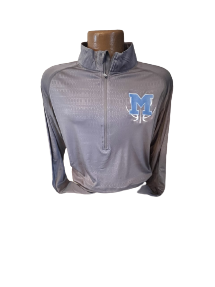 "M" Basketball Embroidered Holloway Converge 1/2 Zip Pullover