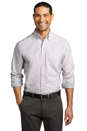 W657 Port Authority® SuperPro™ Oxford Stripe Shirt