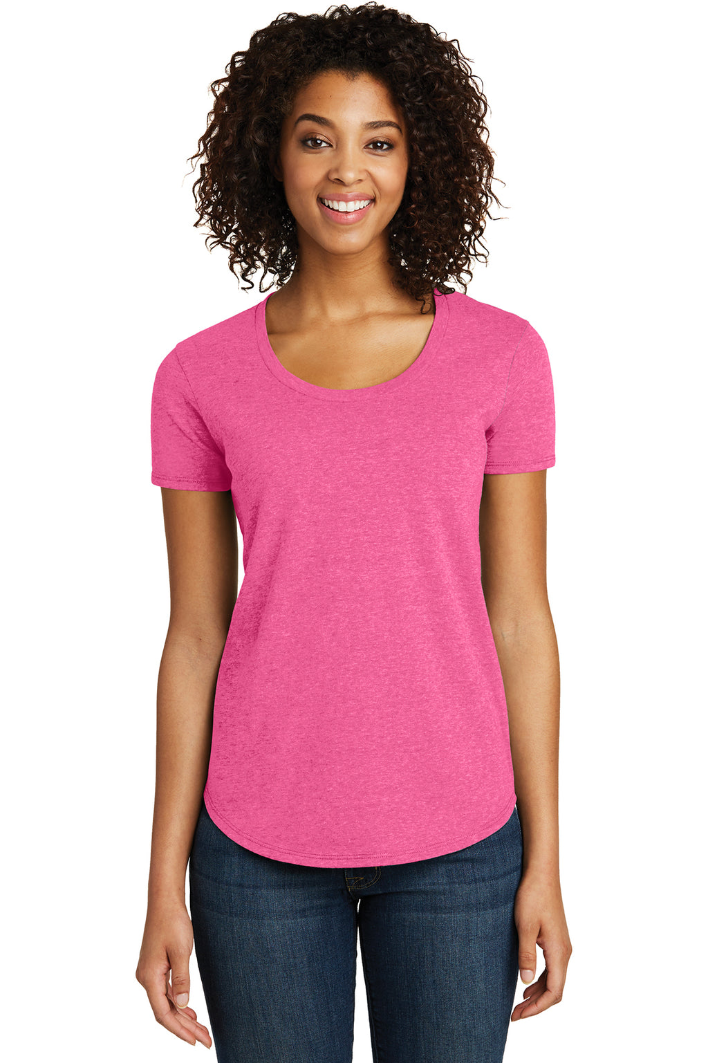 DT6401 District ® Women’s Fitted Very Important Tee ® Scoop Neck