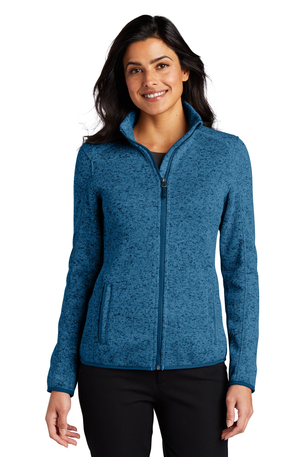 Ladies Sweater Fleece Jacket - Choose Your Logo