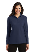 L500LS Port Authority® Ladies Silk Touch™ Long Sleeve Polo