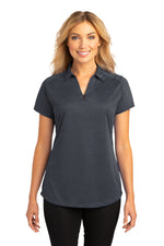 L574 Port Authority® Ladies Digi Heather Performance Polo