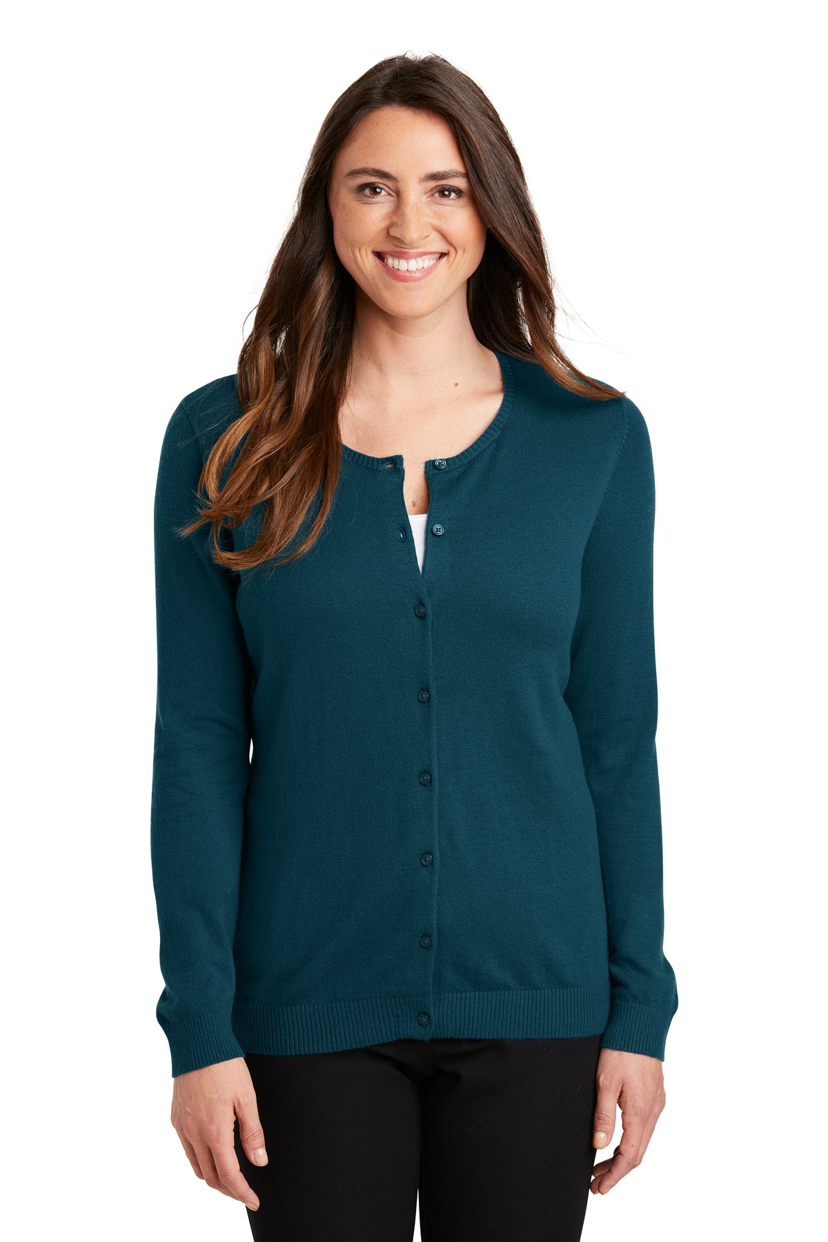 LSW287 Port Authority® Ladies Cardigan Sweater