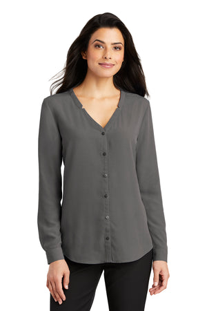 LW700 Port Authority ® Ladies Long Sleeve Button-Front Blouse