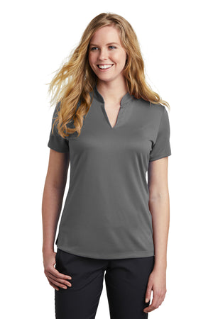 NKAA1848 Nike Ladies Dri-FIT Hex Textured V-Neck Top