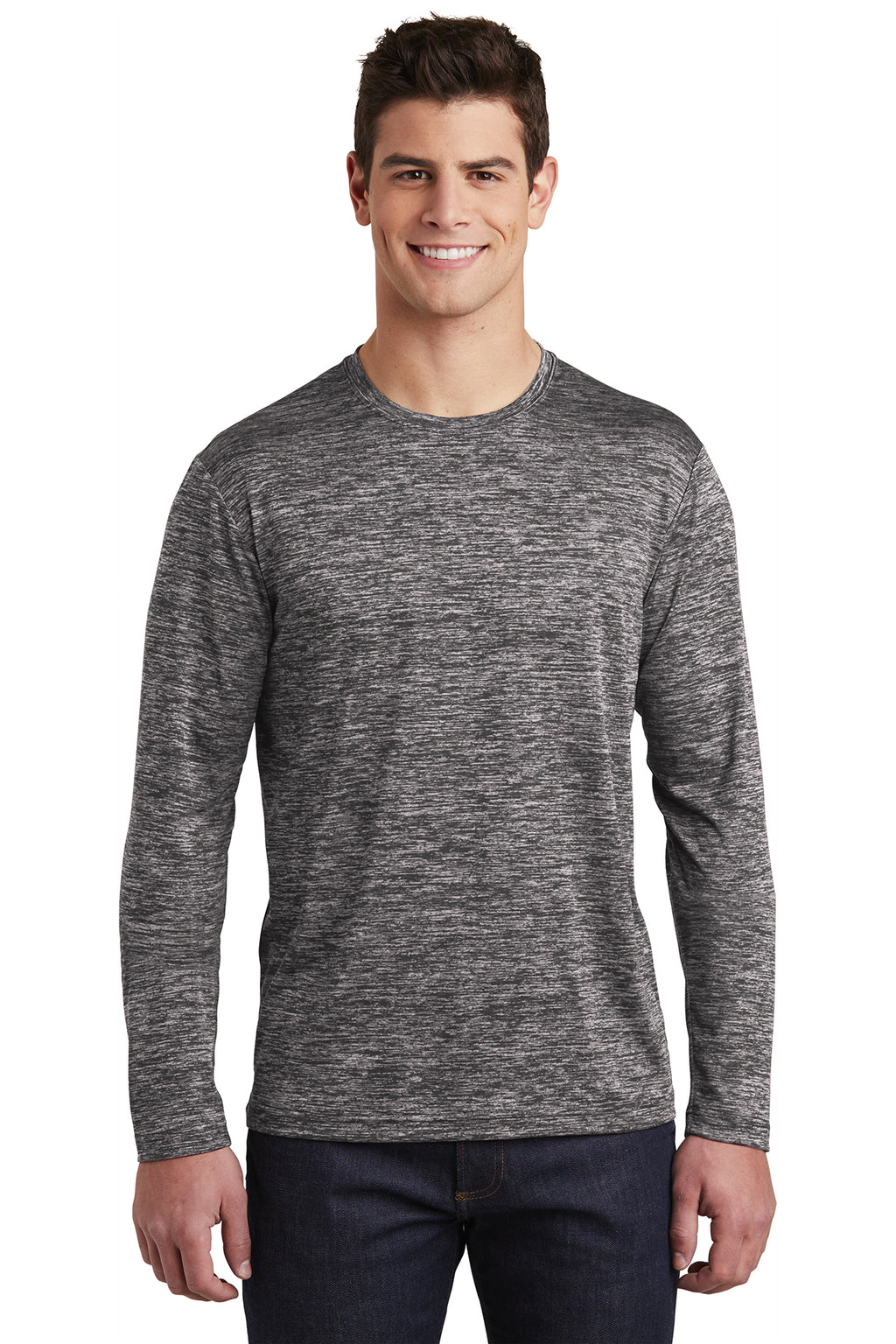 Sport-Tek Long Sleeve PosiCharge Electric Heather Tee - ST390LS